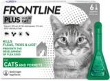 FRONTLINE Plus Flea & Tick Treatment for Cats and Ferrets – 6 Pipettes