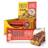 FULFIL Vitamin and Protein Bars, Chocolate Peanut Butter Flavour, 15 x 55g