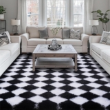 FVVRAX Large Rugs Living Room, Non-Slip Washable Geometric Rugs for Bedroom