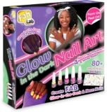 FabLab Glow In The Dark Nail Art Kit Create FAB Neon Nail Art Includes 5 Nail Varnish Colours and 80 Nail Stickers Girls Gifts For Ages 8