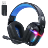 Fachixy FC300 Wireless Gaming Headset with Mic, for PS5 PS4 PC, 2.4GHz USB & Bluetooth