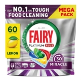 Fairy 30 Minute Miracle Platinum plus Dishwasher Tablets – 60 Capsules