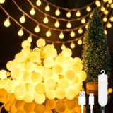 Fairy Lights Rechargeable, 10M 60 LED Fairy Lights for Bedroom