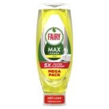 Fairy Max Power Washing Up Liquid Lemon 730ML, Easy and Effortless Cleaning, Even On Your Greasiest Pots and Pans (£2.53 S&S)