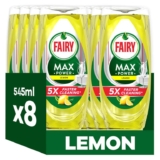 Fairy MaxPower Washing Up Liquid Lemon 8 x 545ml (£18.82 S&S)
