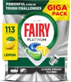 Fairy Platinum Dishwasher Tablets, Lemon, 113 Capsules