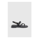 Faith: Isabelle Faux Leather Toe Loop Chunky Flat Sandals