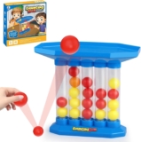 Falafoty Bounce Ball Game Family Party Game with 13 Balls, Jumping Connect Ball Board Games, Linking 4 Shots BallGame, Educational Toy Fun Interactive TableGame for Party Family Travel Outdoor