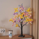 Falafoty Butterfly Birch Tree Light Artificial Tree Table Lamp with 24 LED Bead, LED Butterfly Night Light Tabletop Bonsai Twinkle Lighted Tree Home Decor Gift Party Holiday Camping Bedroom Fireplace