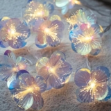 Falafoty Decorative Flower Fairy String Lights, 3M 20LED Indoor Fairy Light Clear Cable,Battery Powered Blossom Flower Lights for Bedroom Home Wedding Valentines Birthday Spring Decoration (Bright)