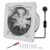 FanGoFast 6 Inch/150mm Kitchen Exhaust Fan 525m³/h Metal Extractor Fan, UK Plug Low Noise Stainless Steel, Warehouse Home Restaurant Garage