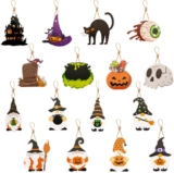 Fantasyon 16Pcs Halloween Hanging Ornaments for Tree, Mixed Shapes