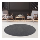 Fashion4Home round Grey Rug, 80 Cm, Short Pile