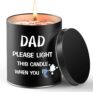 Fathers Day Candles Gifts from Daughter Son,9oz Soybean Wax Scented Candles,Funny Dad Birthday Gifts for Granddad Stepdad,Fathers Day Presents for for Daddy Husband Men on Christmas Anniversary