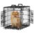 Feandrea Dog Crate, Foldable Dog Cage with 2 Doors, Removable Tray, 61 x 43.5 x 50.5 cm