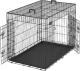 Feandrea Dog Crate, Foldable, with 2 Doors Dog cage, 122 x 74.5 x 80.5 cm