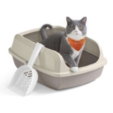 Feandrea High Sided Cat Litter Tray, XL, Cappuccino Beige PPT009LH01