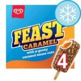 Feast Chocolate & Hazelnut / Caramel Ice Cream Sticks 4 x 90ml – Clubcard Price