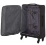 Featherstone 4 Wheel Soft Medium Suitcase – Black ( free click and collect )