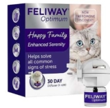 Feliway Optimum 30 Day Cat Calming Odourless Plug-In Pheromone Diffuser Starter Kit, 48ml (w/voucher)