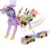 Felly Robocrash Magnetic Transforming Car, 2Pcs Automatic Deformation of Magnetic Connections, Car Toys for 2 3 4 5 6 7 8 Years Old Boys and Girls Kids, Luminous