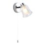 Feris Ribbed Glass Light – Chrome