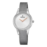 Festina Ladies Silver Watch with Crystals & Mesh Bracelet