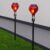 Festive Lights – 2 Pack of Sunset Solar Hot Air Balloon Orange Garden Stake Lights – 24 Amber SMD LEDs, Flickering Flame Effect, 57cm Height, Weather Resistant – Border Pathway Lawn Lighting