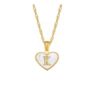Fifi Heart Pearl Initial Necklace – Silver or Gold