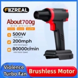 Fiizreal F-40 500W Brushless Turbo Fan Handheld Air Blower for Car, PC & Home Use – w/code – Sold by Fiizreal Store