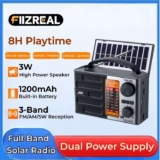 Fiizreal TG-088BT-S Solar Rechargeable Full Band Radio FM/AM/SW, Bluetooth Speaker, TF Card & USB Support, w/code – sold by Fiizreal Store