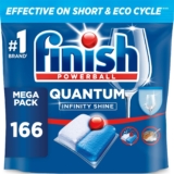 Finish Dishwasher Tablet, Quantum Infinity Shine, 166 Tabs (83 x 2 pck) Fresh Scent, For a Fast Dissolving Clean and Sparkling Shine