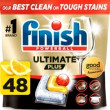 Finish Ultimate Plus All In One 48 Dishwasher Tablets Lemon 585.6g – 4 for £20.70 – Clubcard price