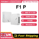 Firebat F1 P Mini Pc 16Gb Lpddr5 5600Mhz 512Gb SSD Amd Ryzen 7 H 255 Win11 Pro Wi-Fi 6 – With Code – Sold by ERVPES Global Outlet Store