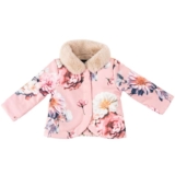 Firetrap Girl Chic Baby Wrap Ruffle Collar Long Sleeve Button Faux Fur Coat – sizes 0 – 24 months