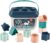 Fisher-Price Babys First BlocksToy Set, Navy Fawn Stacking Toy, 10 Shapes & Storage Bucket, Sorting Play, Infants Ages 6 Months, HJP20