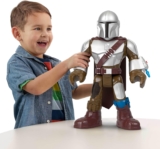 Fisher-Price Imaginext STAR WARS Toy The Mandalorian XXL Figure, 16 Inch Tall Poseable Character with Launcher for Kids Ages 3 Years, HXT20