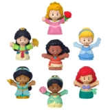 Fisher-Price Little People Disney Princess Toys, Set of 7 Character Figures for Toddler and Preschool Pretend Play