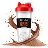 FitOrbit Protein Shaker Bottle, 600ml with Wire Mixing Ball, Leak-Proof, BPA-Free, Dishwasher Safe