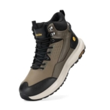 FitVille Mens Wide-Fit Hiking Boots, mid Ankle, Sand Taupe, UK14X-Wide