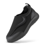 FitVille Womens Extra Wide Diabetic Shoes, Black, UK 4X-Wide
