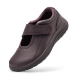 FitVille Womens Wide Fit Mary Jane Shoes Purple X-Wide 7.5