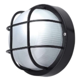 Fixed Black Mains-powered Outdoor Bulkhead wall light – Free C&C Only