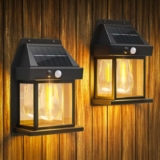 Flacchi Solar Lights Outdoor Wall Lights with Motion Sensor 2 Pack. Waterproof 3 modes Warm White. SB Flacchi FBA