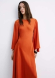 Flared-sleeve satin dress – £35.99 w/Code