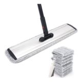 Flat Mop 24-Inch Heavy-Duty Microfiber Wet Mop