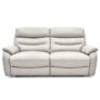 Fletcher Light Grey Leather Power Reclining Large 2 Seater Sofa with Power Headrest – £599.97 Smaller Two Seater