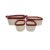 Flexi Storage Living Red Trim White Polyester Nestable Storage Basket