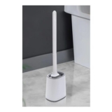 Flexible Silicone Toilet Brush and Holder with Detachable Handle