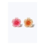 Flitzy 2 Pack Pink and Orange Mini Flower Claw Clips – One Size